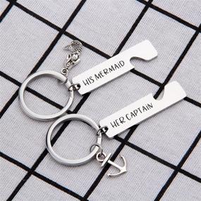 img 3 attached to SEIRAA Captain Valentine Keychain, Perfect Match for Couples