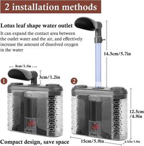 img 3 attached to 🐠 HITOP Aquarium Bio Sponge Filter Set with 3W Air Pump - Ideal for Fish Tanks up to 30 Gallon