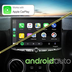 img 1 attached to 🔊 Enhance Your Jeep Wrangler's Audio Experience with STINGER-STH10JK 10-Inch Touchscreen Radio featuring Android Auto, Apple CarPlay, Bluetooth, GPS, dual USB - Complete with Dash Kit & Interface (2007-2018)