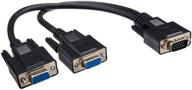 🔌 belkin 1-foot vga hd15-m to (2) vga hd15-f splitter y cable, black - enhanced video display and dual monitor support logo