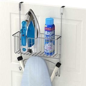 img 4 attached to 👕 Chrome Over-The-Door/Wall-Mount Ironing Board Holder by Simple Houseware: Simplifying Ironing and Storage