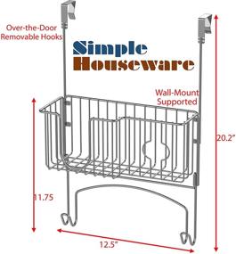img 3 attached to Держатель для гладильной доски над дверью/на стену Хром от Simple Houseware: упрощение глажки и хранения