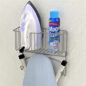 img 2 attached to 👕 Chrome Over-The-Door/Wall-Mount Ironing Board Holder by Simple Houseware: Simplifying Ironing and Storage