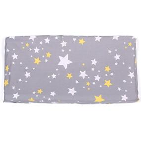 img 1 attached to Stretchy Jersey Cotton Changing Pad Cover - Unisex Star Pattern (Grey1) for Baby Girl & Boy