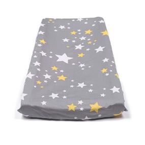 img 3 attached to Stretchy Jersey Cotton Changing Pad Cover - Unisex Star Pattern (Grey1) for Baby Girl & Boy