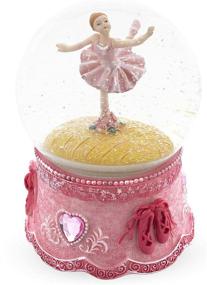 img 1 attached to BestPysanky Spinning Ballerina Pink Globe
