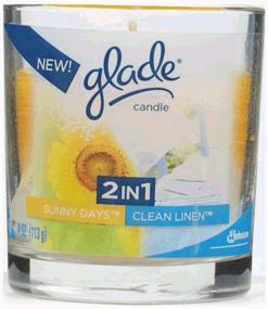 img 1 attached to Glade Candle Clean Linen 4 Ounce