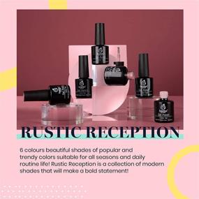 img 3 attached to Rustic Reception Collection: Beetles Gel Nail Polish Set – Get Glam with Pink Glitter, Coral, Gray & Brown Shades - Bridal Nail Art Manicure Kit, 7.3ml