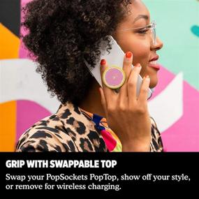 img 3 attached to PopSockets: PopGrip in Pink Lemonade - Customizable Swappable Top for Phones and Tablets