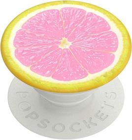 img 4 attached to PopSockets: PopGrip in Pink Lemonade - Customizable Swappable Top for Phones and Tablets