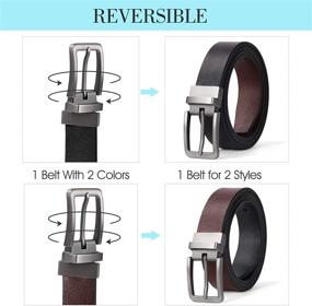 img 3 attached to 🔀 JASGOOD Reversible Leather Ladies Rotating Women's Accessories and Belts