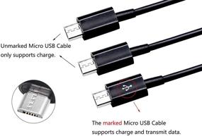 img 3 attached to CERRXIAN 9-дюймовый USB 2.0 Тип А мужской - к 3 микро USB 5-контактному мужскому разветвителю Y кабеля для синхронизации и зарядки данных для устройств Android (черный)