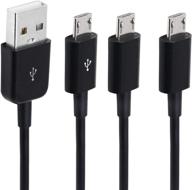 cerrxian 9-дюймовый usb 2.0 тип а мужской - к 3 микро usb 5-контактному мужскому разветвителю y кабеля для синхронизации и зарядки данных для устройств android (черный) логотип