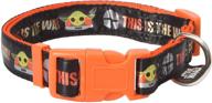 star wars the mandalorian this is the way orange 🐶 dog collar - stylish star wars pet collar with d ring logo