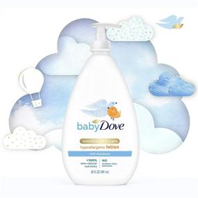 img 1 attached to Baby Dove Sensitive Skin Care Body Lotion - Rich Moisture, 24-Hour Moisturizer, 20 fl oz (Package May Vary)