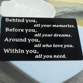 img 3 attached to 💌 Engraved Wallet Insert Cards: Constant Inspiration for Cherished Memories and Encouragement