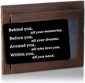 img 1 attached to 💌 Engraved Wallet Insert Cards: Constant Inspiration for Cherished Memories and Encouragement