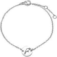 stainless steel chain bracelet for girls – elegant animal 🐾 link design with simple disc charms – na moronly women's lovely bracelet logo