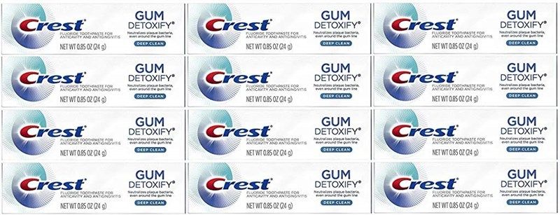 crest detoxify toothpaste clean travel oral care 로고