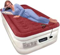lazery sleep air mattress airbed with built-in electric 7-setting remote led pump for twin size logo