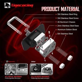 img 3 attached to 🔒 Тросовые якоря Tigeracing для Silverado & Sierra 1500 2500 1988-2013 года выпуска, Silverado 3500 & Sierra 3500 1988-1998 года выпуска - полностью металлическая конструкция, грузоподъемность 3000 фунтов (4 шт), совместимость с боковыми кольцами верхней части грузового отсека.