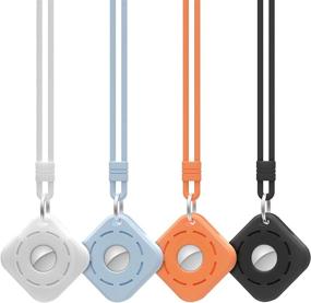 img 4 attached to 🔒 Topmade 4 Pack Silicone Protective Case with Key Chain Ring for Apple AirTag 2021 - Anti-Scratch & Secure Holder Cover for Key Finder & Pet Finder