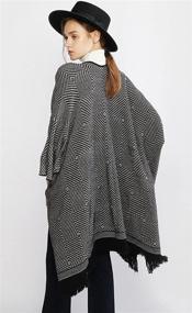 img 2 attached to 🧣 Oversized Sweater Pashmina Women's Accessories: Cardigan Blanket Scarves & Wraps