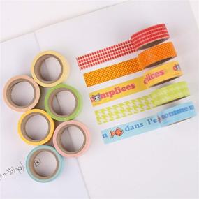 img 1 attached to 🎨 CCINEE 36 Roll Washi Masking Tapes: Perfect Decorative Tapes for DIY Decor, Scrapbooking, Planners, and More!