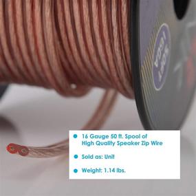 img 2 attached to 🔊 Pyle PSC1650 50ft 16 Gauge Copper Speaker Wire - High-Quality Audio Cable for Amplifiers, Surround Sound, Home Theater and Car Stereo