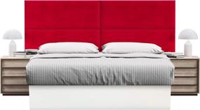 img 2 attached to Enhance Your Bedroom with Boyd Sleep Masterpiece Customizable Wall Panel Headboard Set - Velour Red, Pack of 4