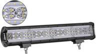 🚚 enhanced visibility: 18 inch niking auto led light bar for trucks, suvs, atv, and marine - quad row osram leds, spot flood combo beam, waterproof and long-lasting logo