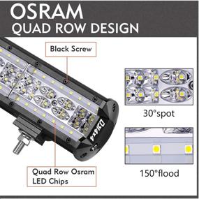 img 2 attached to 🚚 Enhanced Visibility: 18 Inch Niking Auto LED Light Bar for Trucks, SUVs, ATV, and Marine - Quad Row OSRAM LEDs, Spot Flood Combo Beam, Waterproof and Long-Lasting