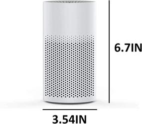 img 4 attached to 🚗 Переносной автомобильный очиститель воздуха с HEPA фильтром - мини-ионизатор для небольших помещений - USB очиститель воздуха для спальни, дома, офиса, настольный