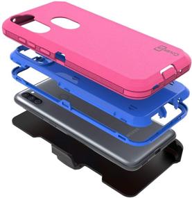 img 3 attached to 📱 Highly Durable CoverON Rugged Holster for Samsung Galaxy A11 - Hot Pink: Military Grade Belt Clip Phone Cover