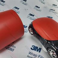 3m matte red vinyl car wrap film - 5ft x 1ft (5 sq/ft) - 1080 m13 logo