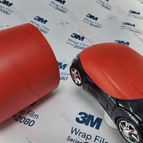 img 4 attached to 3M Matte Red Vinyl Car Wrap Film - 5ft x 1ft (5 Sq/ft) - 1080 M13