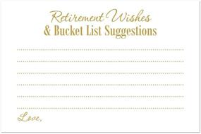 img 2 attached to 💛 Gold Retirement Wishes, Bucket List, and Memory Share Cards (Set of 48)