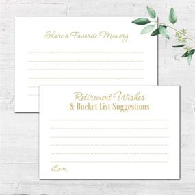 img 3 attached to 💛 Gold Retirement Wishes, Bucket List, and Memory Share Cards (Set of 48)