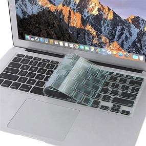 img 1 attached to MOSISO Горячий синий ультратонкий чехол для клавиатуры TPU Skin для MacBook Air 13-дюймовый A1466 A1369 2010-2017 и MacBook Pro 13/15-дюймовый (с/без дисплея Retina, 2015 предыдущей версии)