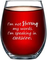 slurring speaking cursive stemless birthday logo