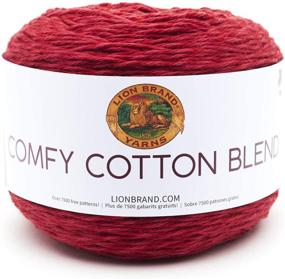 img 3 attached to 🧶 Lion Brand Yarn Comfy Cotton Blend Yarn, One Size, Poppy - Soft and Versatile Crafting Essential for All Seasons