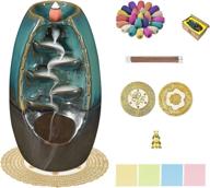 mountain river backflow incense burner set with waterfall ceramic and aromatherapy accessories логотип