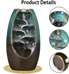 img 3 attached to Mountain River Backflow Incense Burner Set with Waterfall Ceramic and Aromatherapy Accessories