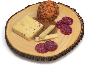 img 1 attached to 🌳 Acacia Tree Bark Footed Server for Cheese, Crackers, and Hors D'oeuvres by Lipper International - Large Size