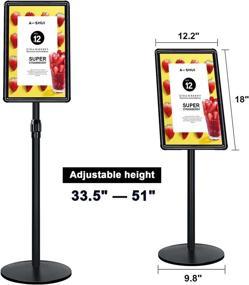 img 1 attached to Mutualsign Pedestal Adjustable Advertisement 11X17Inches