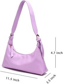 img 3 attached to JISEN Leather Shoulder Closure Lightweight Women's Handbags & Wallets