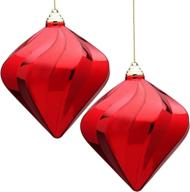 sparkling 2pcs christmas balls ornaments in various sizes for holiday wedding party - large ball decorations, hanging ball size 6.12 inches ~ 8.16 inches (18cm/7.35'', red #03) logo
