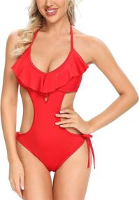 img 1 attached to 👙 Lomitti Swimsuit: Trendy Strappy Monokini Bathing Suit for Women's Clothing