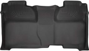 img 4 attached to 🚗 Husky Liners Weatherbeater 2nd Seat Floor Mat: Full Coverage for 2014-2018 Chevrolet Silverado/GMC Sierra 1500 Crew Cab and 2015-2019 Chevrolet Silverado/GMC Sierra 2500/3500 Crew Cab