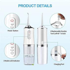 img 3 attached to 💦 EZIOTC Cordless Water Flosser: Rechargeable & Portable Oral Irrigator for Teeth, Braces, and Bridges - 3 Modes